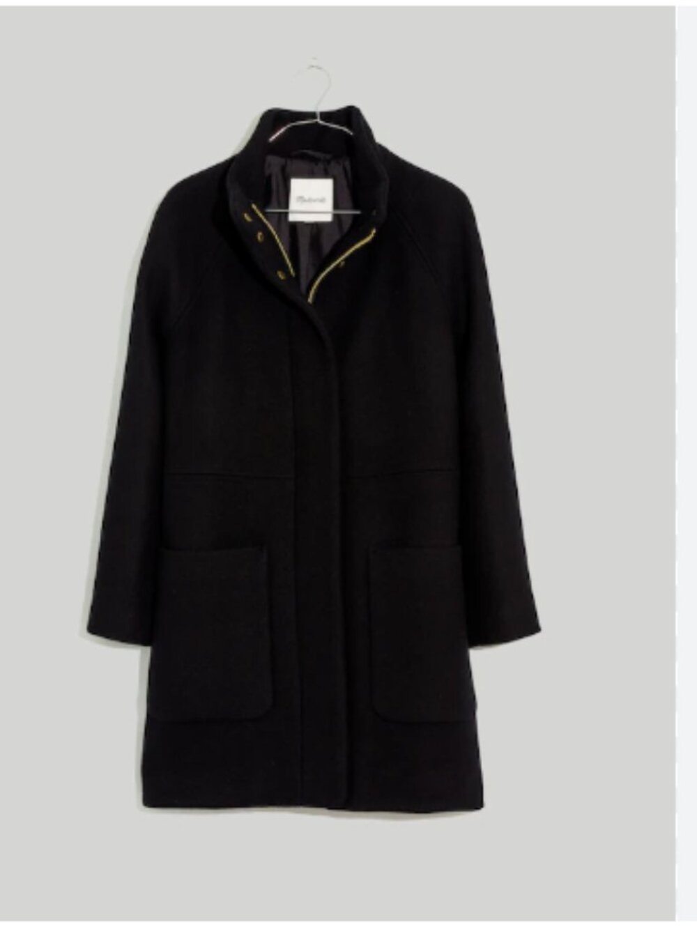 Madewell Estate Cocoon Wool Cashmere Coat Insuluxe Fabric Medium Black - Picture 2 of 12